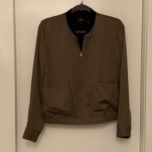 Theory Women’s Silk Baseball Jacket Size Small